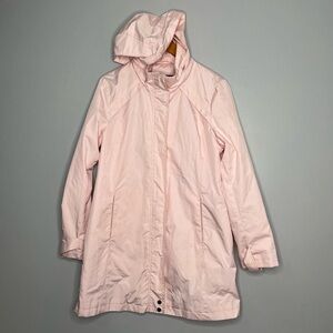 DKNY Blush Pink Rain Spring Hooded Coat Jacket M